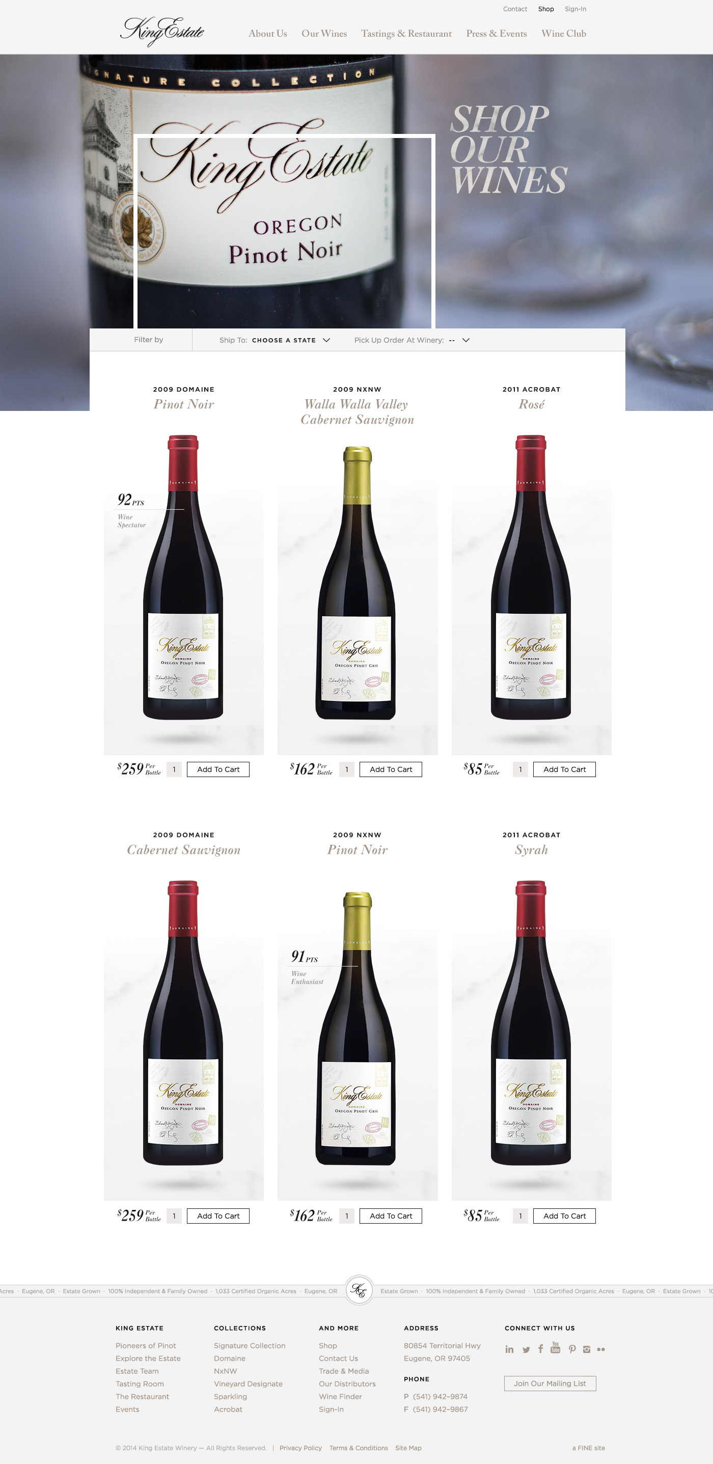 All Wines · Wine discovery, filters, and product browsing