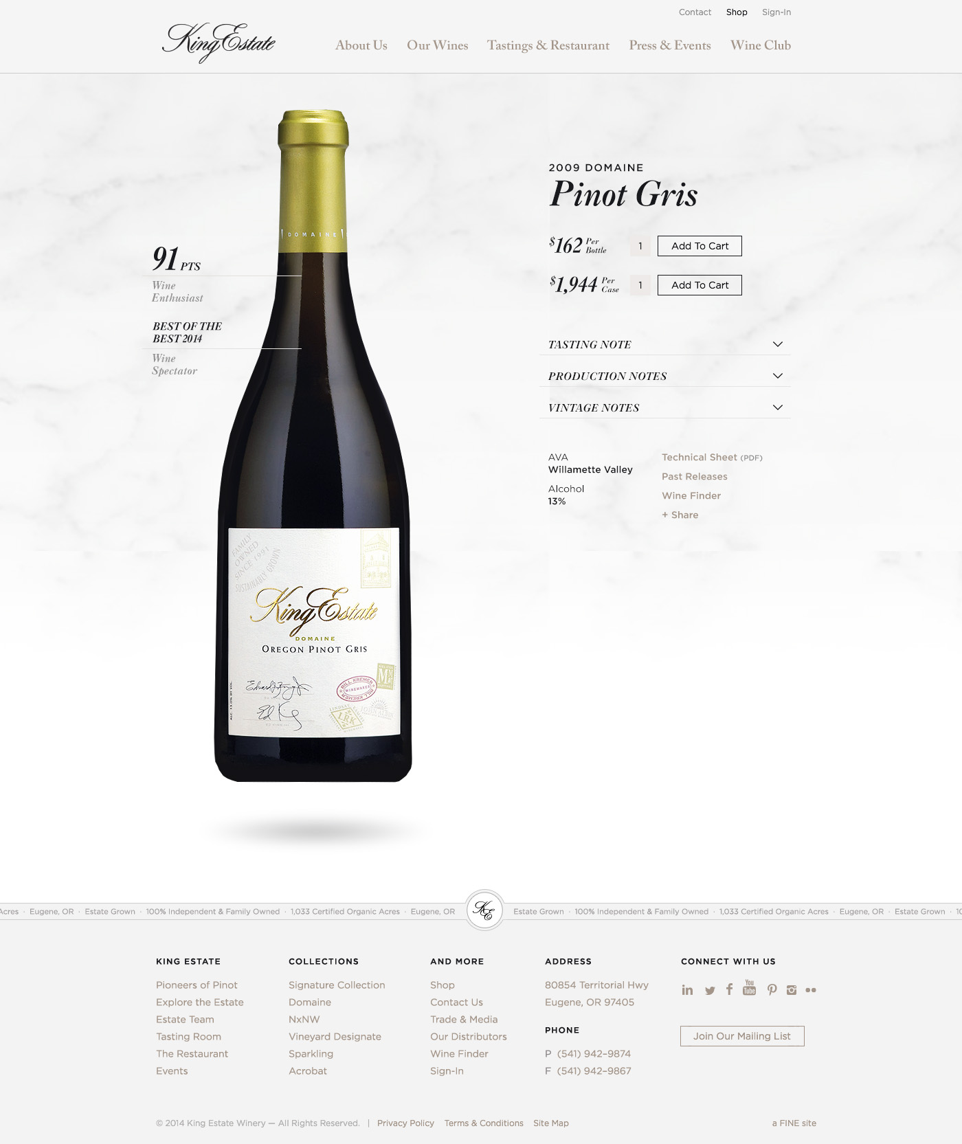 Product detail · Wine information and purchasing