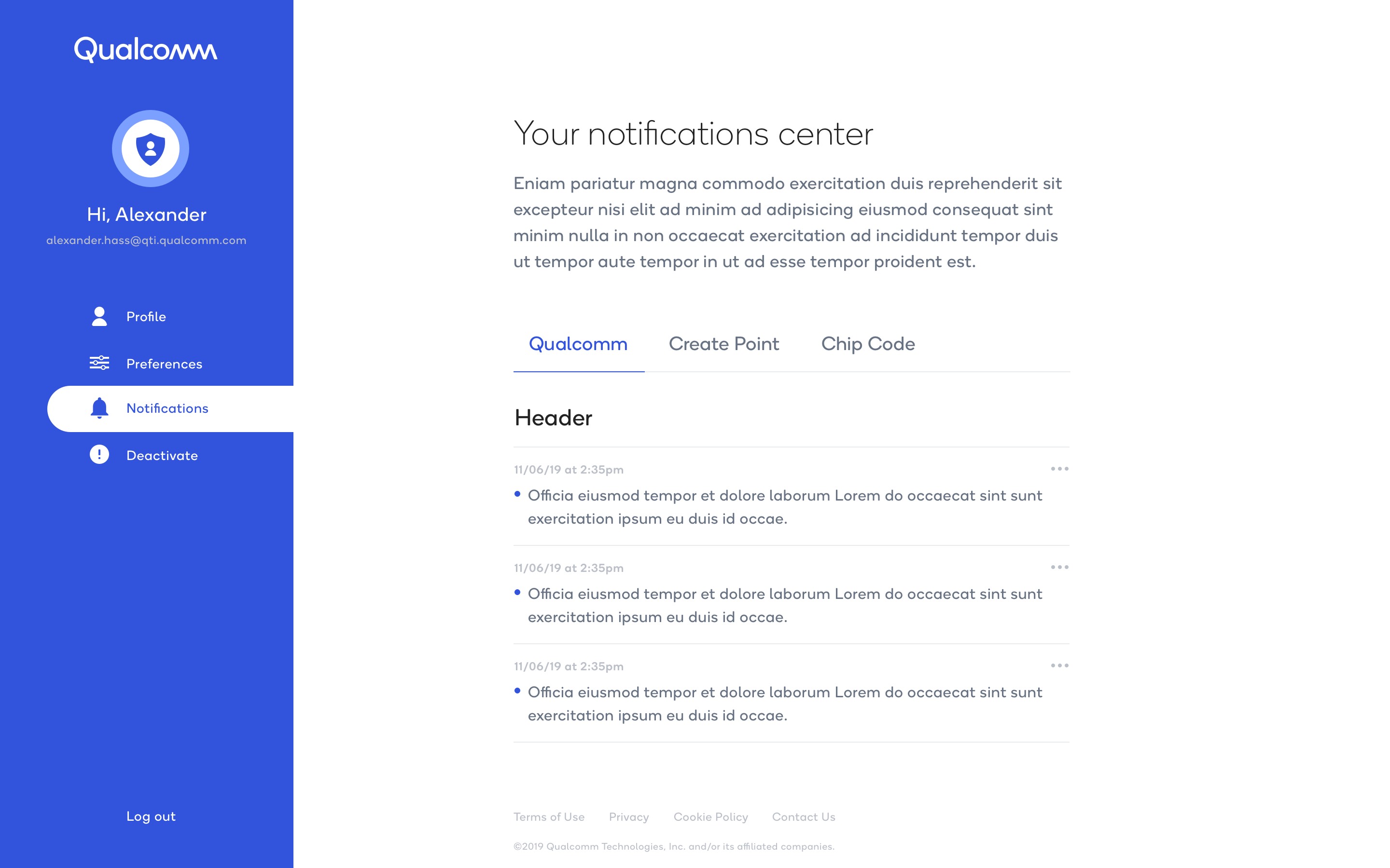 Communication Systems, page 21 of 25: Notifications Center&nbsp;Design