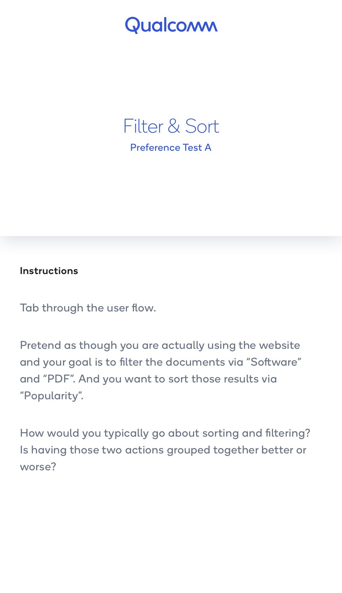 Test A flow, page 1