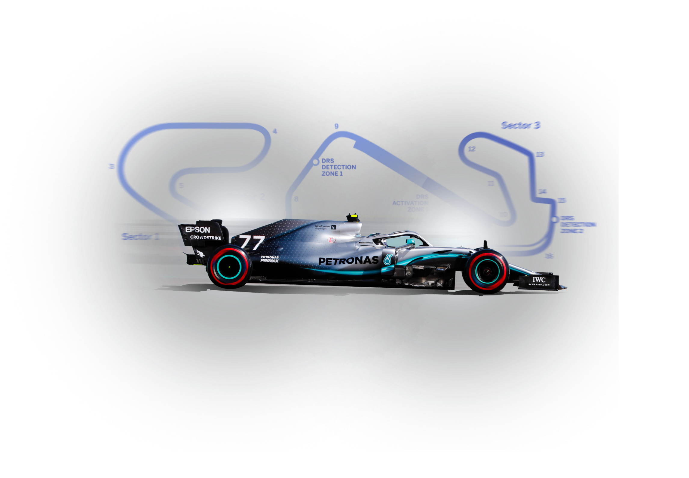 Formula 1 car and track