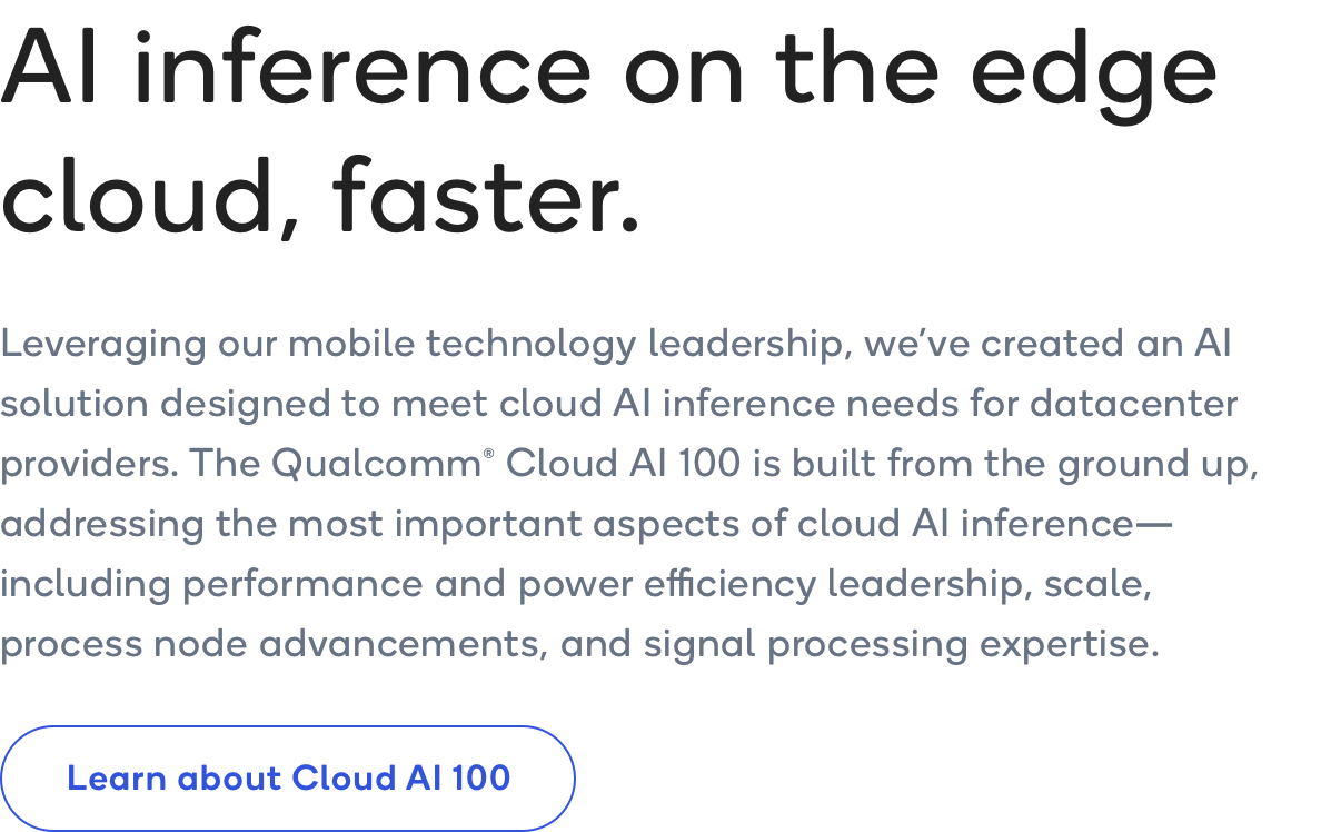 AI inference on the edge cloud, faster.